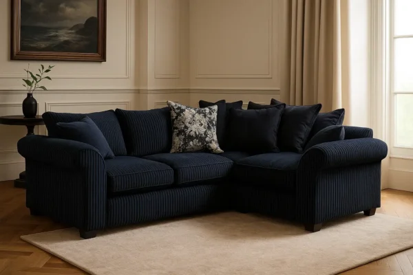 Modern Plush Fabric Sofa – Home Store UK