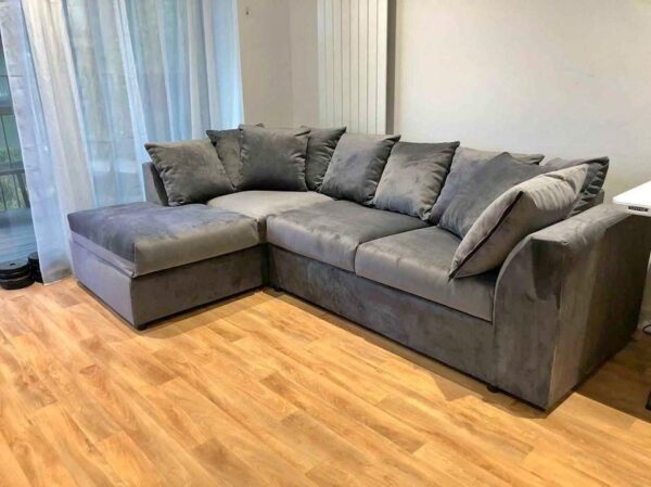 Brand New Plush Velvet Corner Sofa