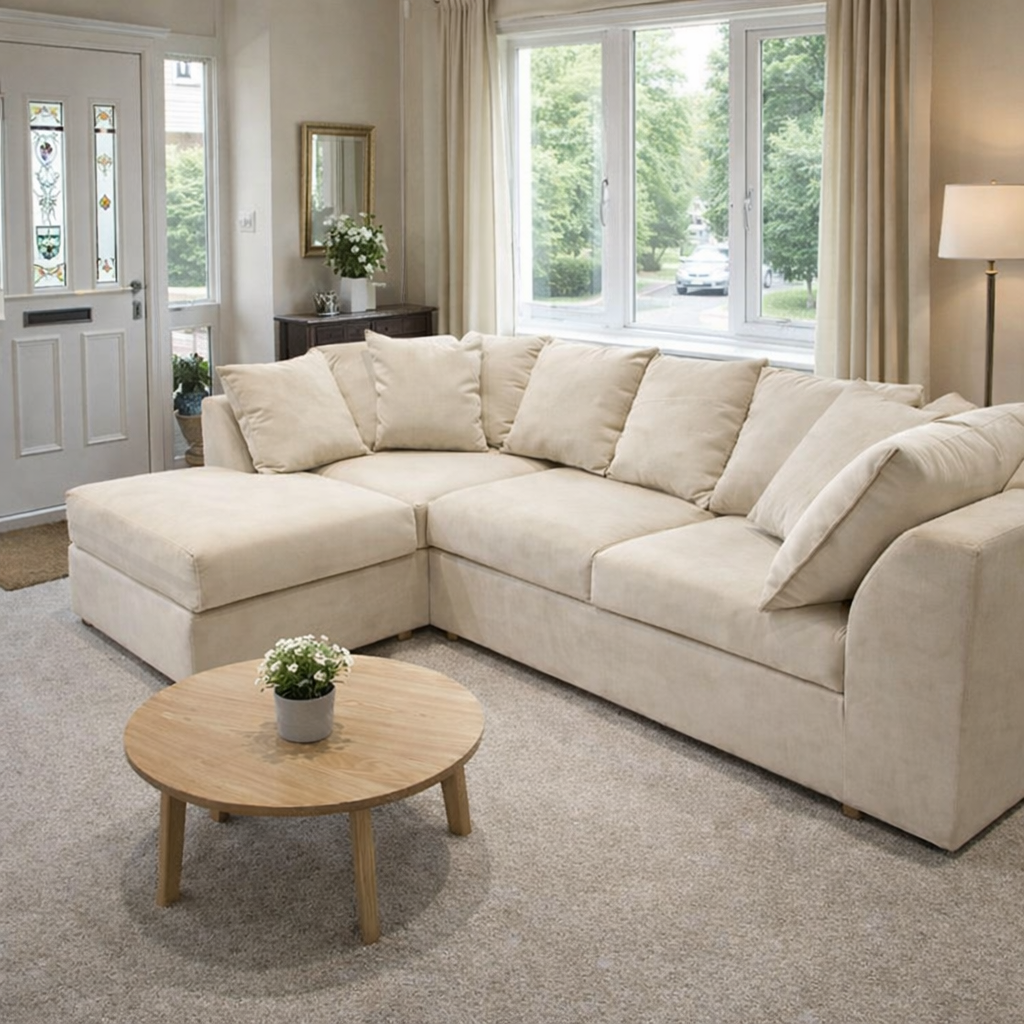 4 Seater Corner Sofa Left Hand with choice of fabric and colours - Image 2