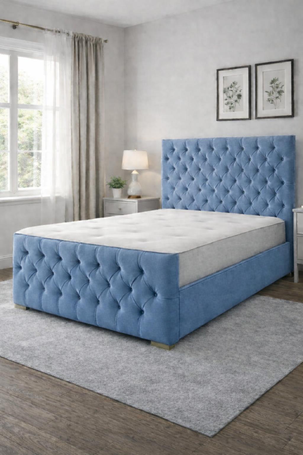 Florida Classic Bed - Chesterfield Design, Available in All Colours, Single to Superking, Luxury Modern Bed, Tufted - Image 5