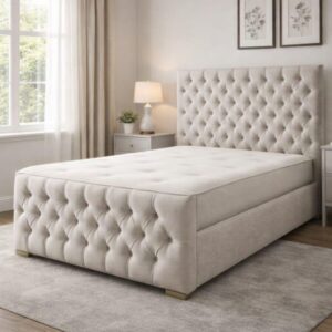 Florida Classic Bed - Chesterfield Design, Available in All Colours, Single to Superking, Luxury Modern Bed, Tufted
