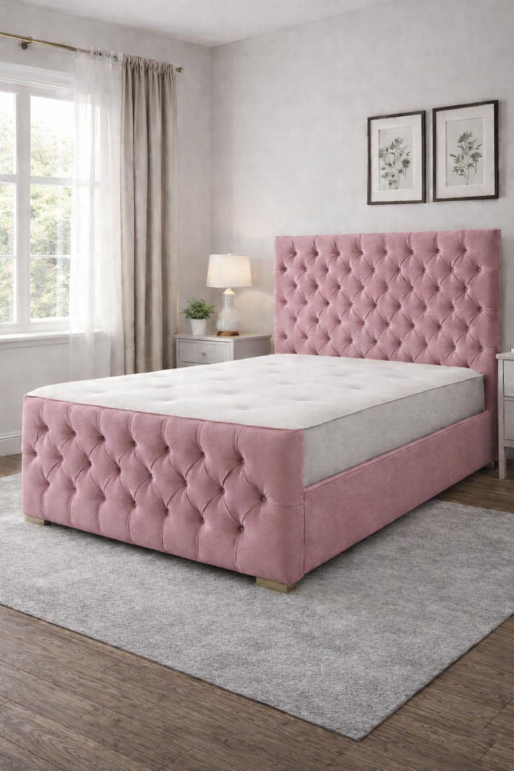 Florida Classic Bed - Chesterfield Design, Available in All Colours, Single to Superking, Luxury Modern Bed, Tufted - Image 4
