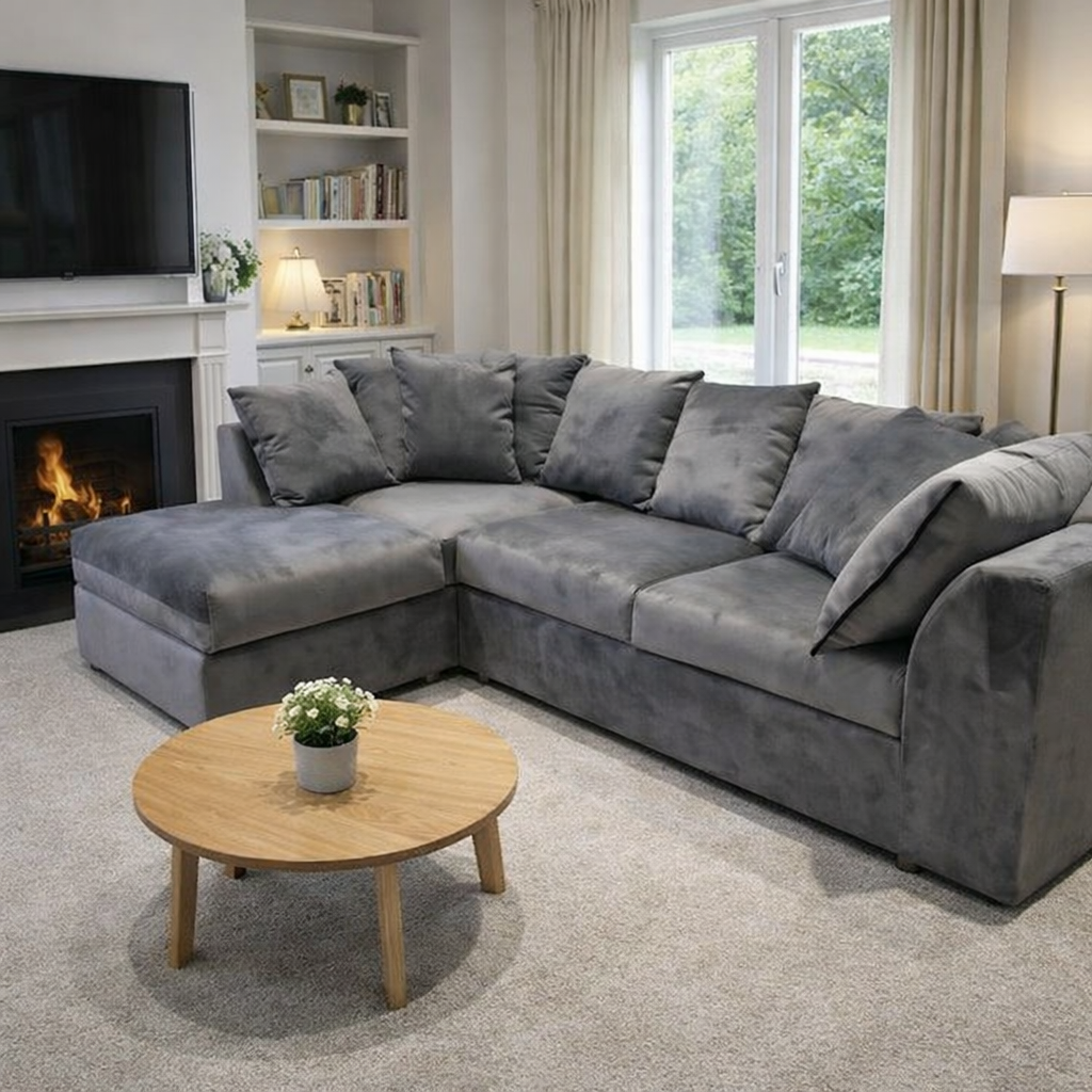 4 Seater Corner Sofa Left Hand with choice of fabric and colours