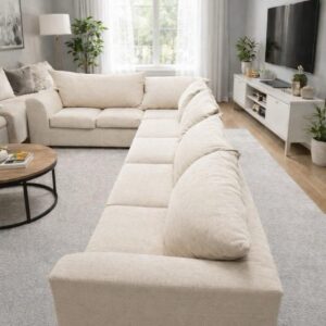 L Shape Large Sofa with the choice of Fabrics and Colours