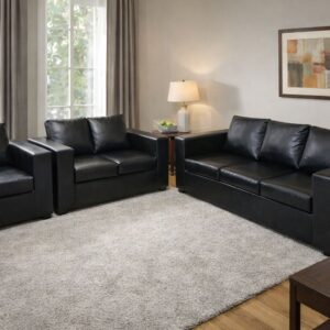 6 Seater Black Corner Sofa with the choice of fabrics and colours
